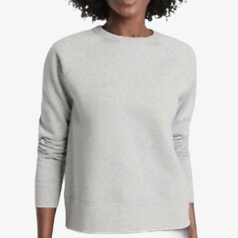 Athleta 24/7 Crew Sweatshirt Size XS Gray Athletic Loungewear Style 486726